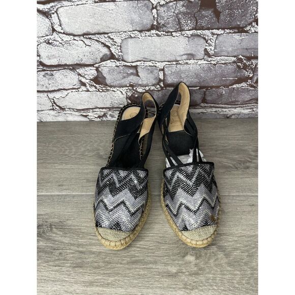 Vidorreta Metallic Silver Blue Rope Espadrilles Wedge Sandals Women 41EU/10.5US - Picture 10 of 16